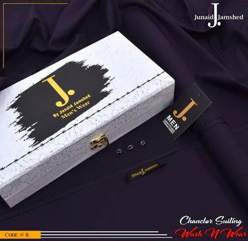 J. Premium Wash N Wear With Luxury Box & Bag  ( Dark Purple )