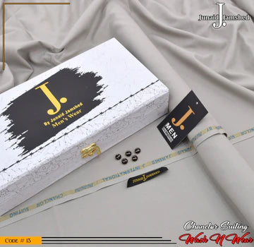 J. Premium Wash N Wear With Luxury Box & Bag  ( Silver  Stone )